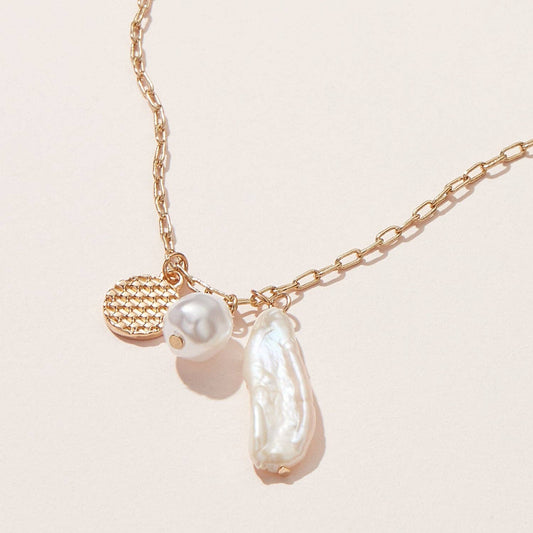 Multi Charm Freshwater Pearl Necklace