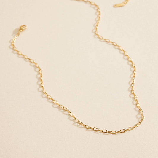 Chain Linked Gold Dip Stainless Steel Short Necklace