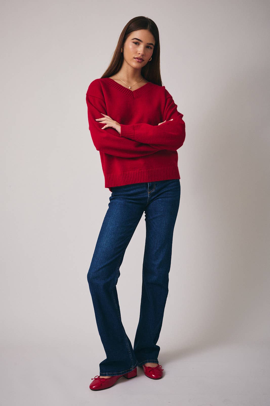 Eliza Wrapped in Red Sweater