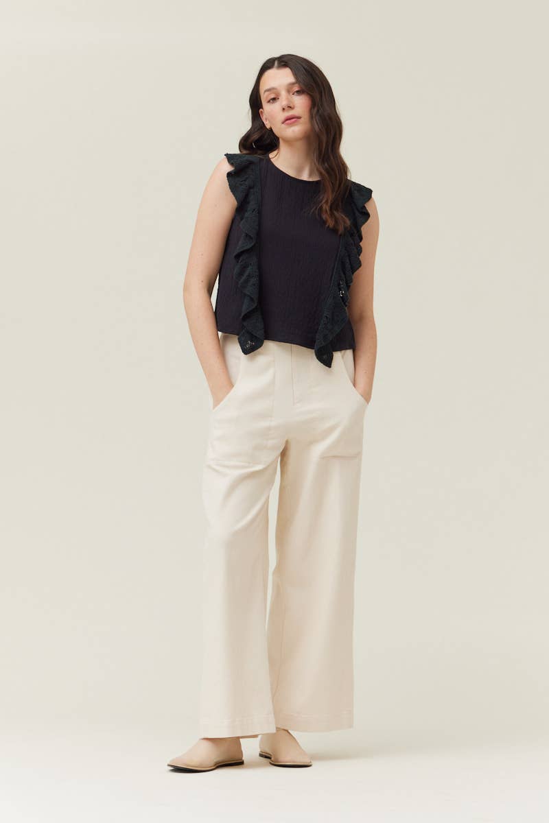 Charlotte Crochet Trim Top - NYC