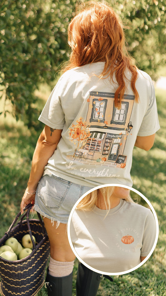 Pumpkin Market In Everything Give Thanks Graphic Tee