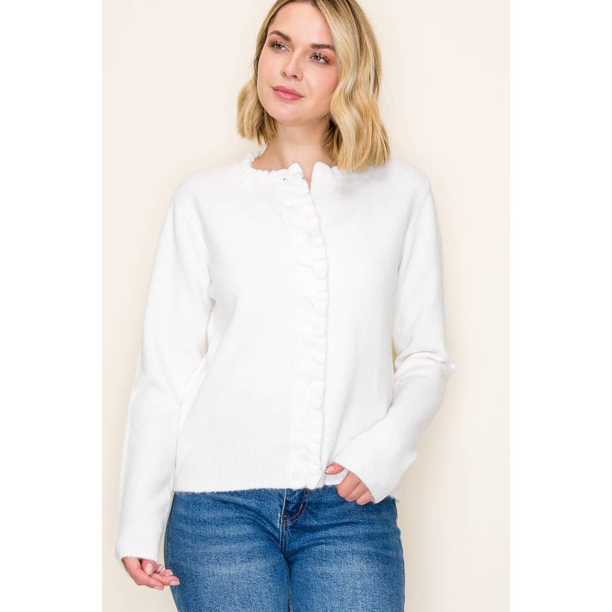 Ruffle Cardigan
