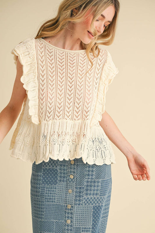 Pointelle Sweater