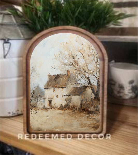 Arch Top Farmhouse Framed Art
