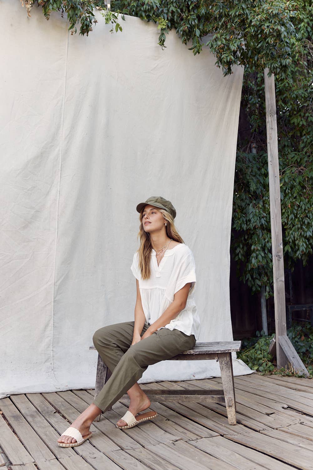 Linen Cropped Pants