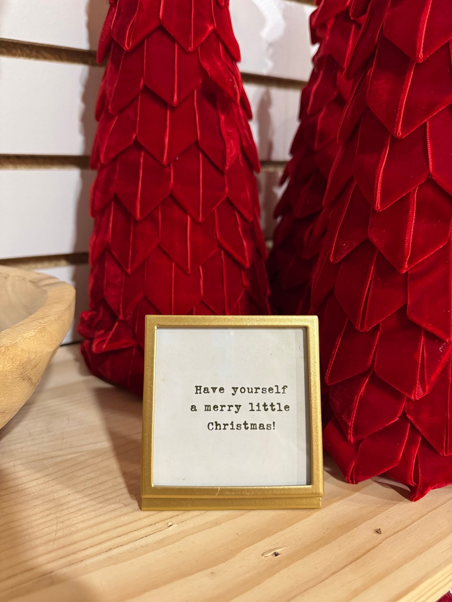 3” Metal Frame with Christmas Saying