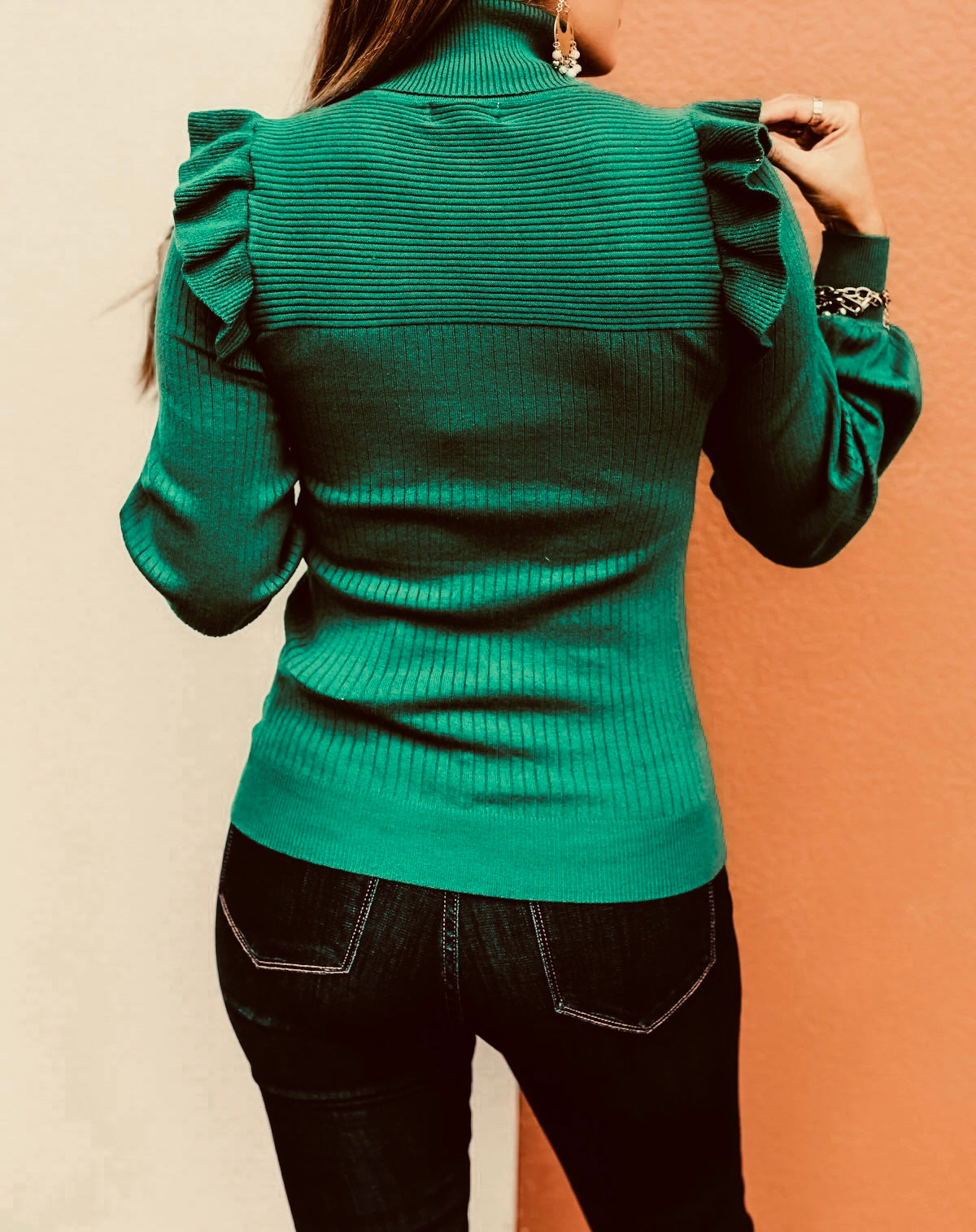 Alpine Green Turtleneck Sweater