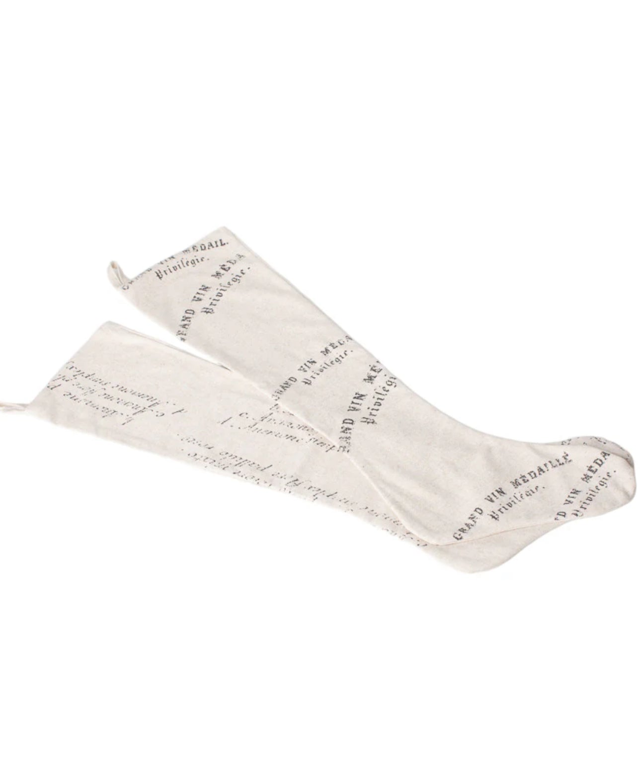 Linen French Holiday Stocking