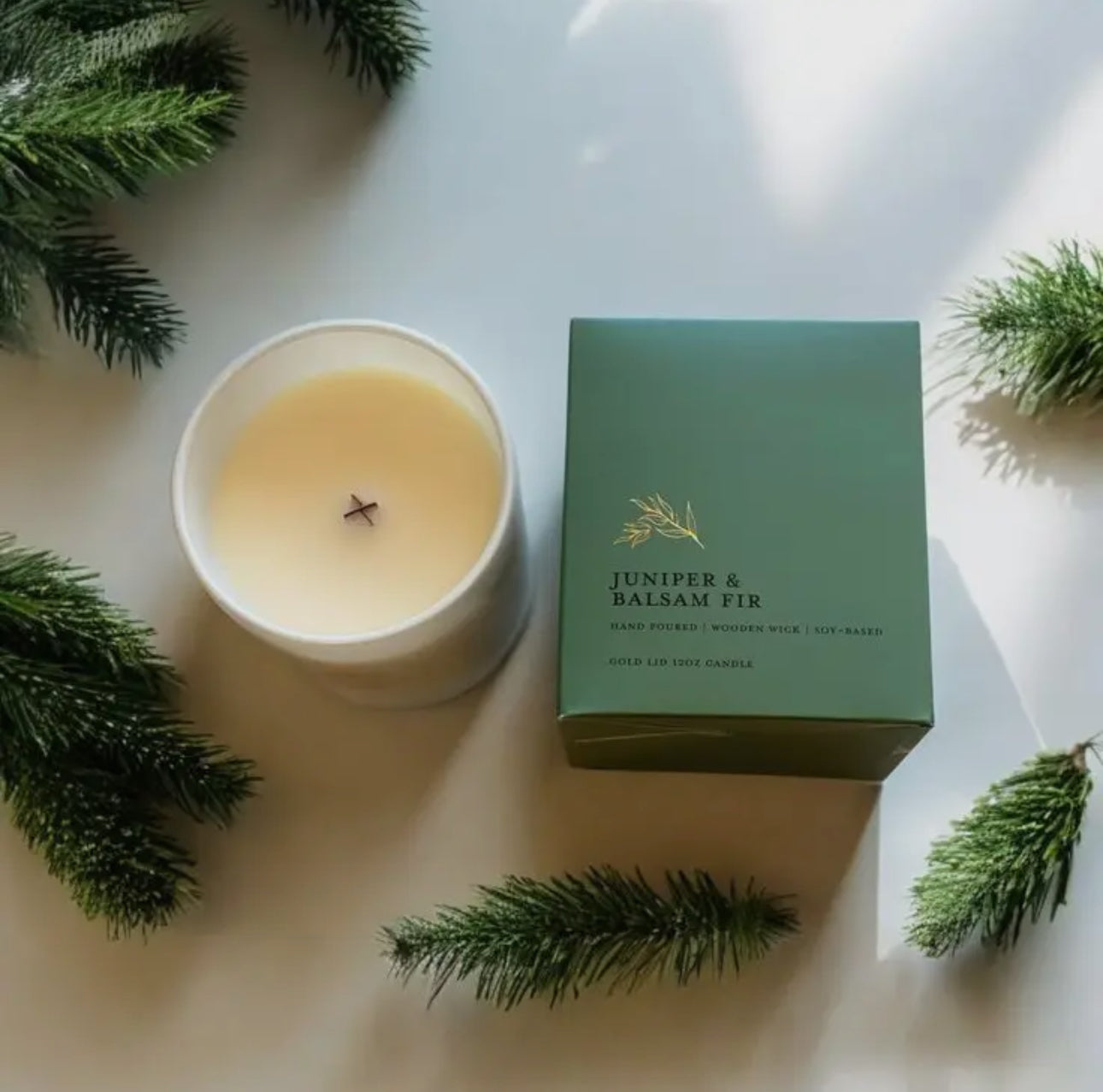 Juniper & Balsam Fir | Gold Lid Candle & Boutique Box