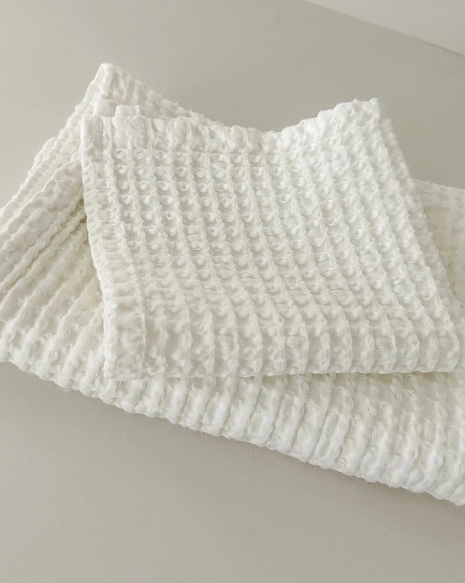 Organic Cotton Waffle Face Cloth