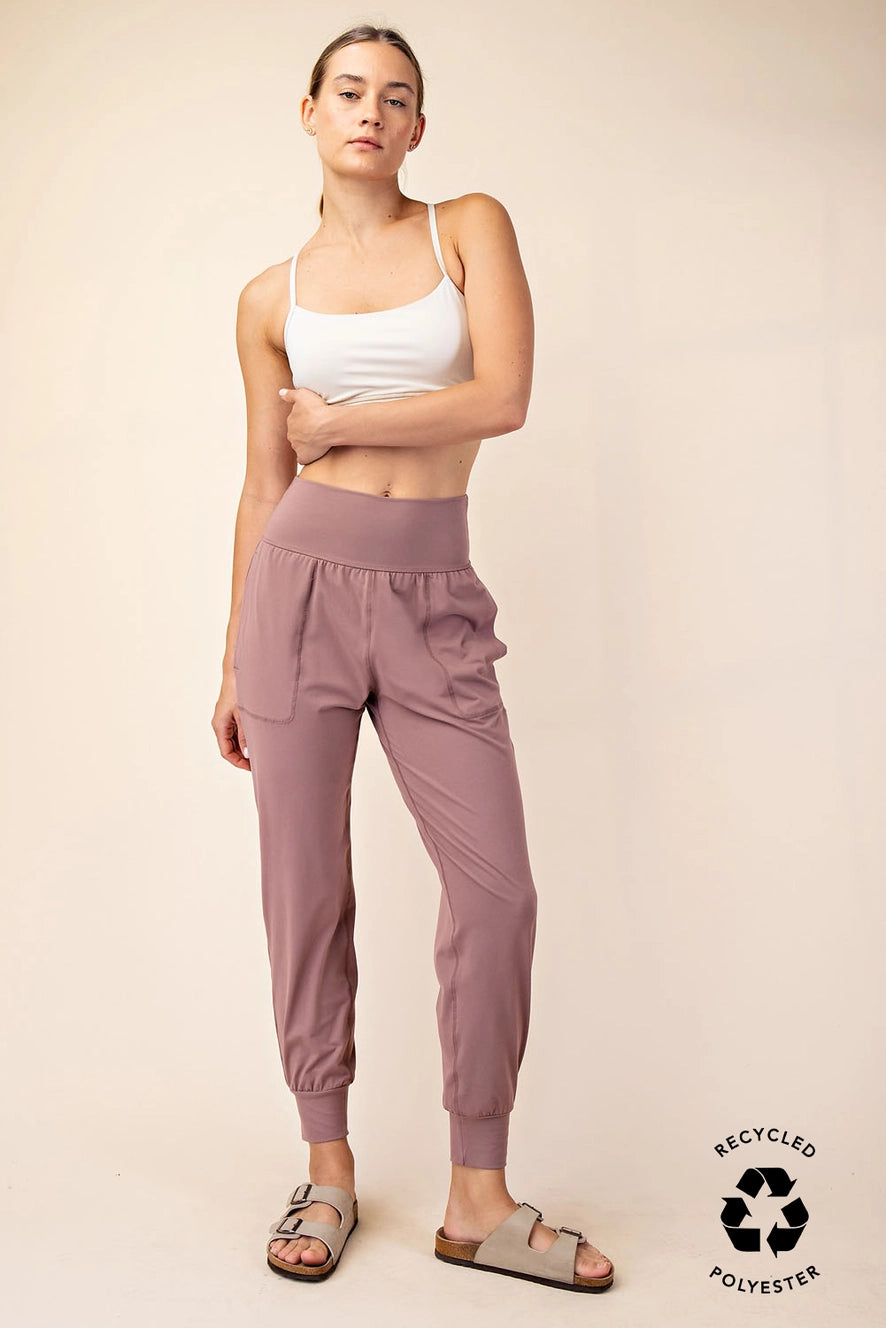 Butter Soft Joggers - Clay Rose