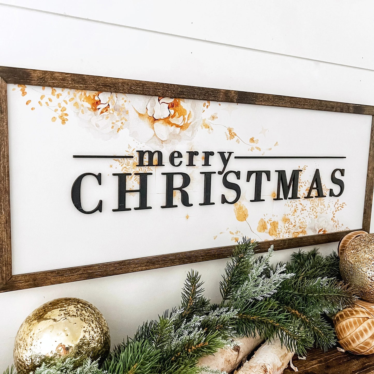 Merry Christmas Handcrafted Sign