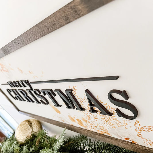 Merry Christmas Handcrafted Sign