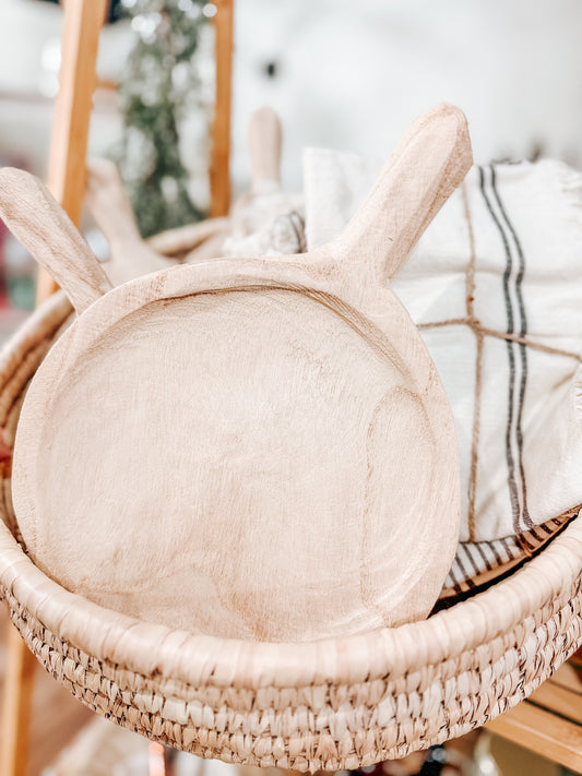 Natural Paulownia Wood Handle Tray