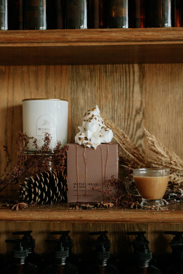 Maple Cream & Chai | Gold Lid Candle & Boutique Box