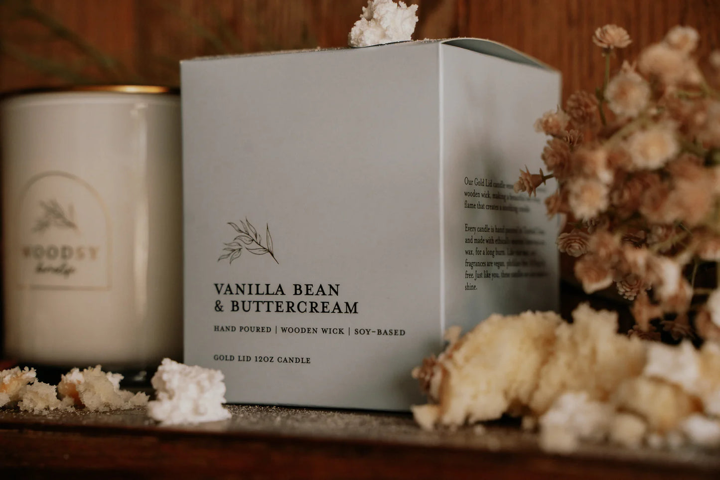 Vanilla Bean & Buttercream | Gold Lid Candle & Boutique Box