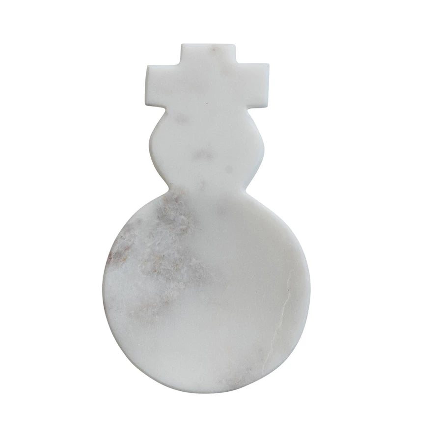 Marble Spoon Rest Snowman