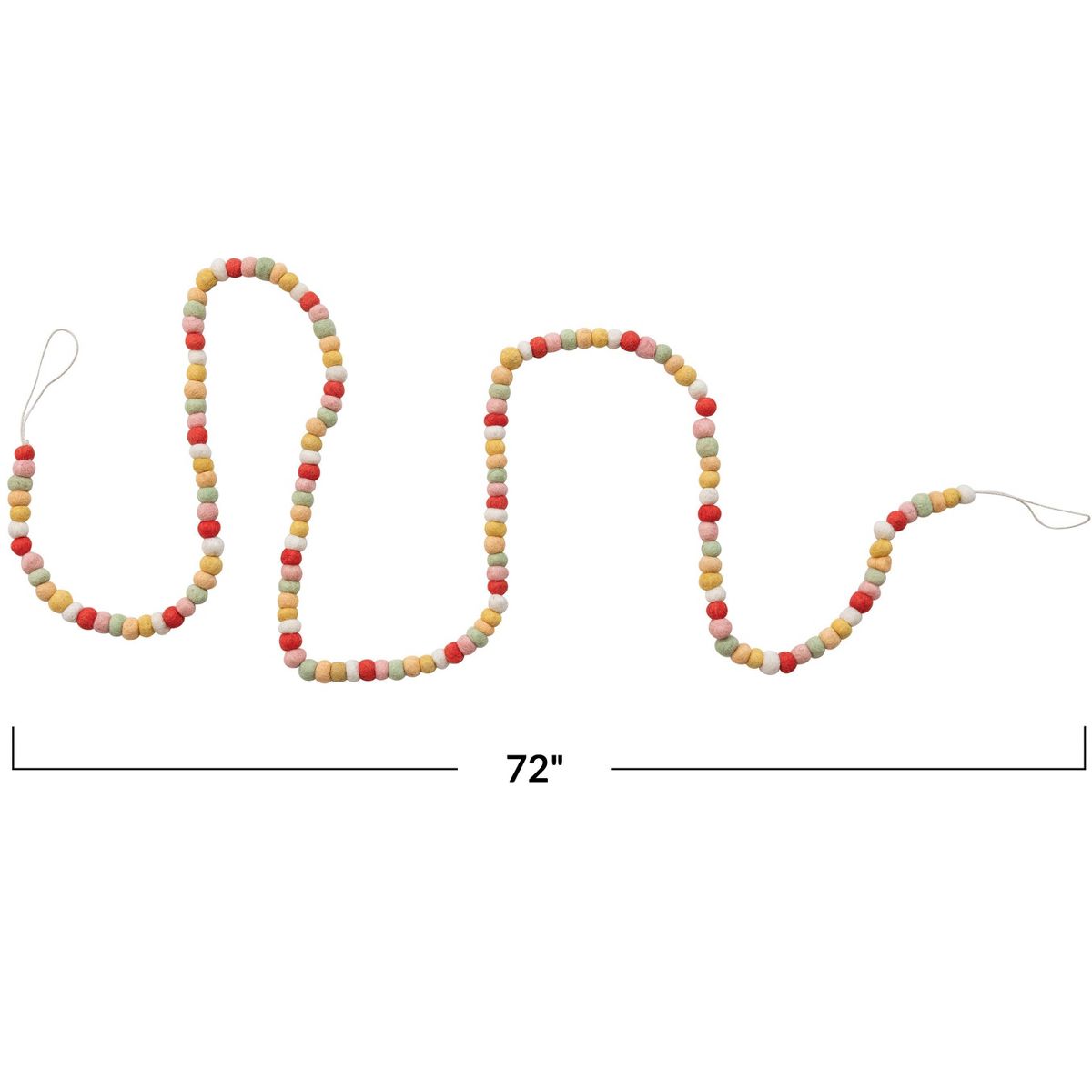 Handmade Wool Felt Ball Garland