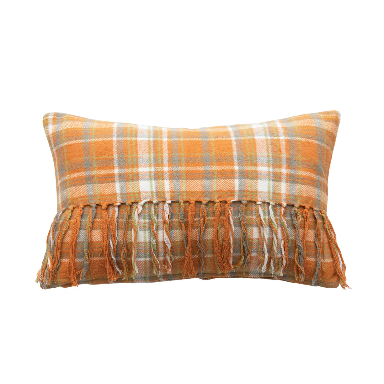 Flannel Lumbar Pillow • Harvest Plaid