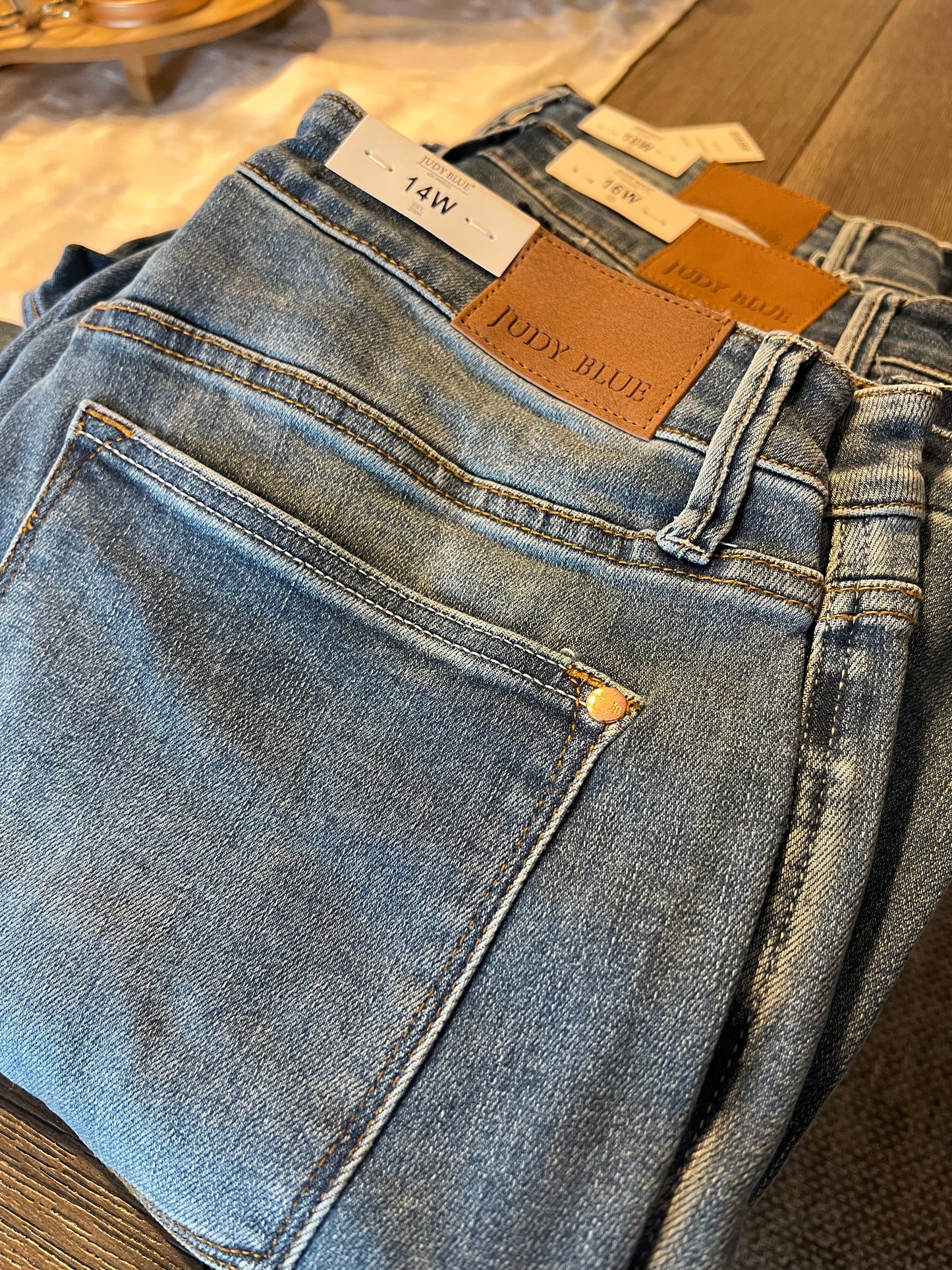 Judy Blue High Waist Tummy Control Denim Jeans • Plus Size