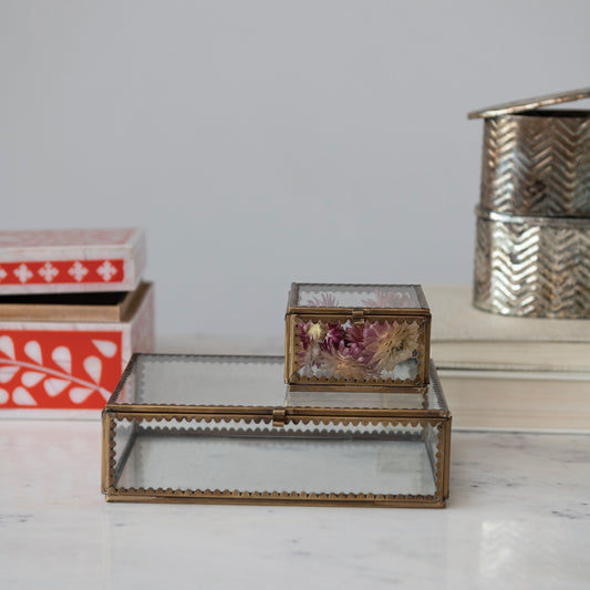 Brass and Glass Display Box • Large