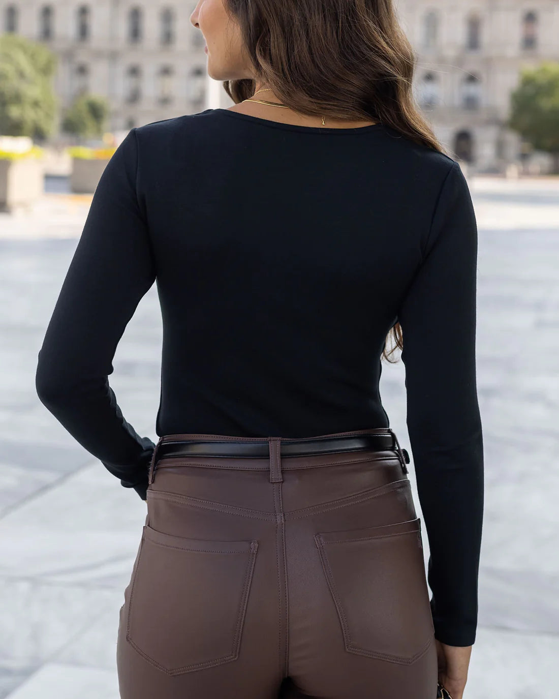 Luxe Long Sleeve Bodysuit • Black