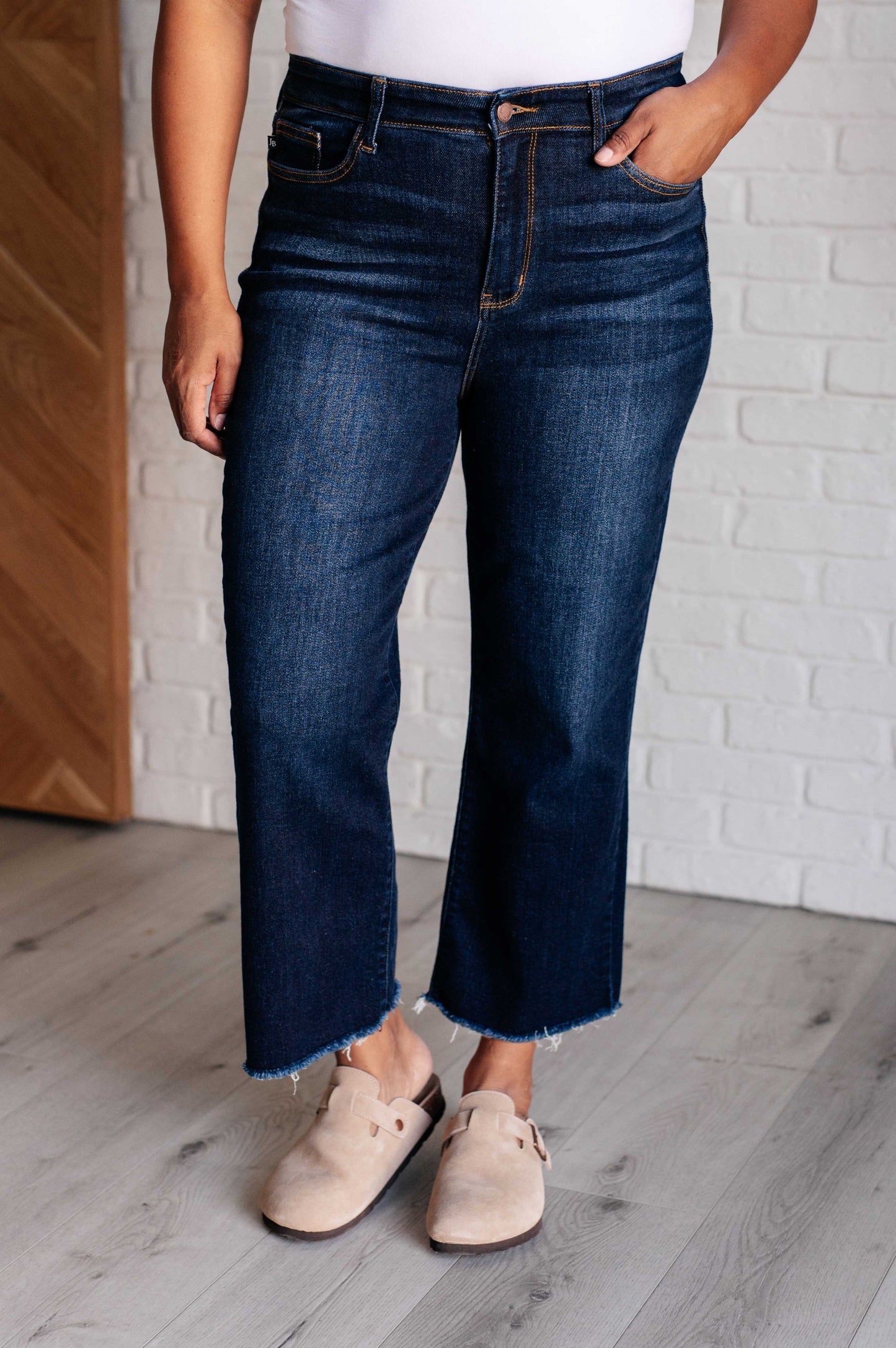 Madeline High Rise Cropped Wide Leg Jeans • Judy Blue