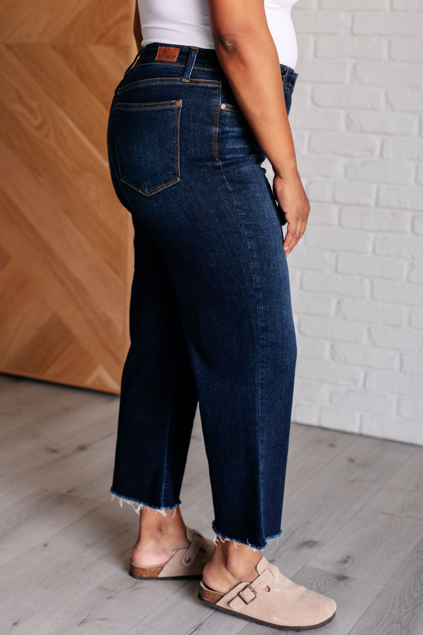 Madeline High Rise Cropped Wide Leg Jeans • Judy Blue