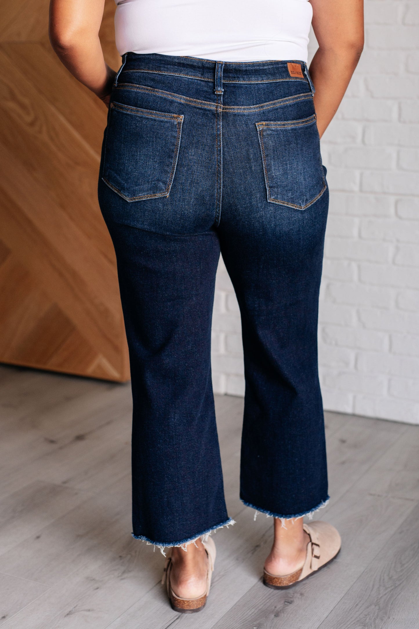 Madeline High Rise Cropped Wide Leg Jeans • Judy Blue