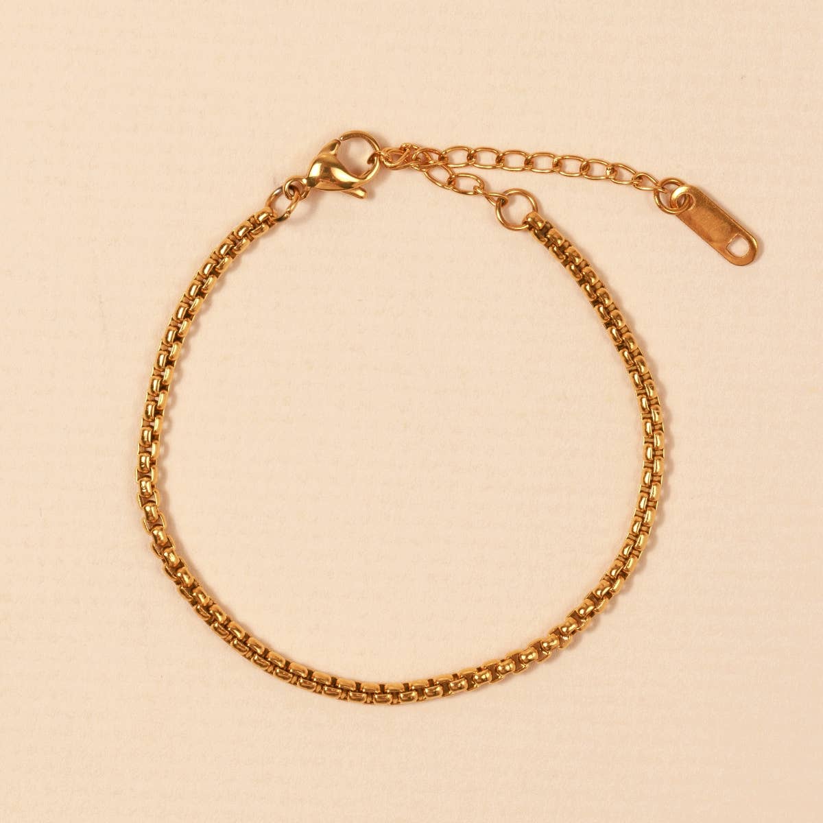 Dainty Basic Chain Bracelet 18K Gold Plated Stainless Steel