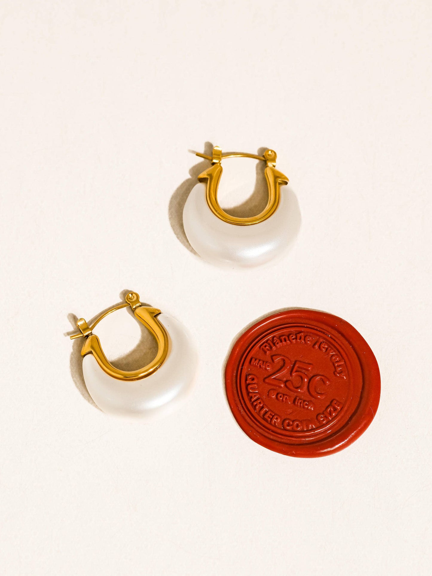 Roselle 18K Gold Non-Tarnish Teardrop Hoop Earrings