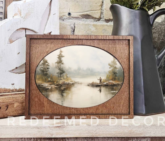Framed Fishing Mini Art