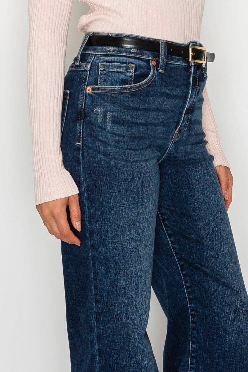 HIGH RISE CROPPED PALAZZO JEANS