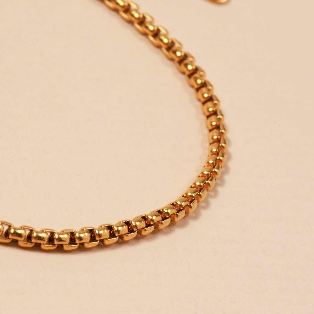 Dainty Basic Chain Bracelet 18K Gold Plated Stainless Steel