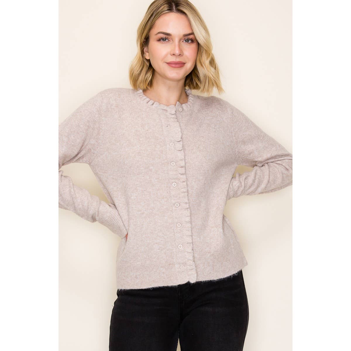 Ruffle Cardigan