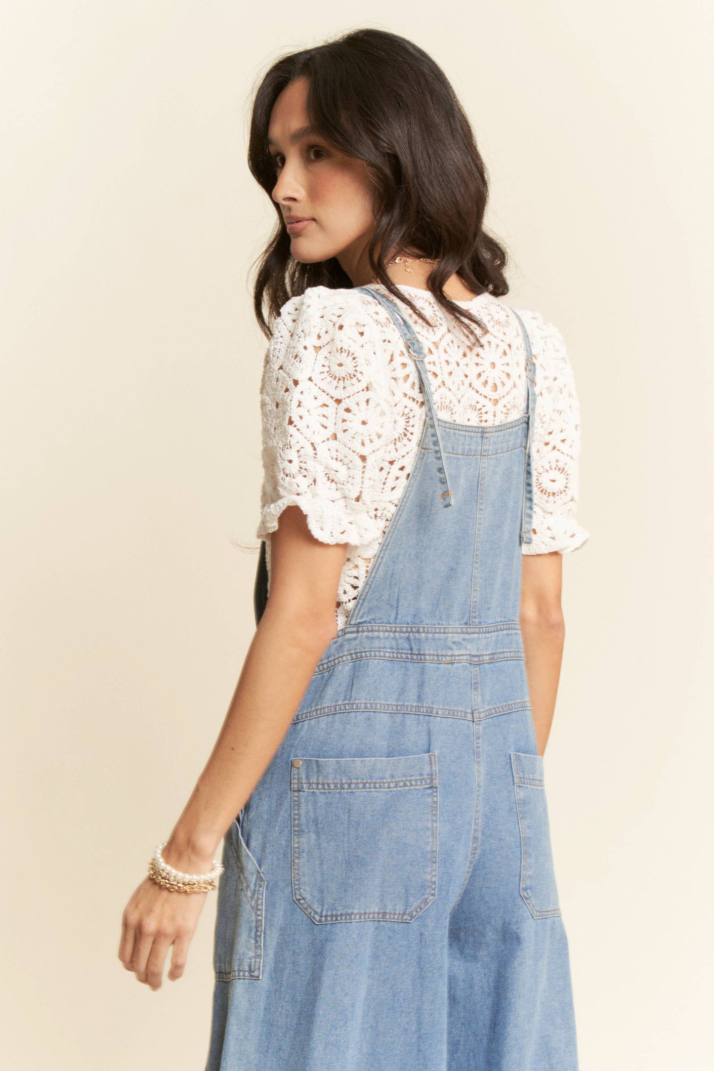 Kaia Washed Denim Overalls