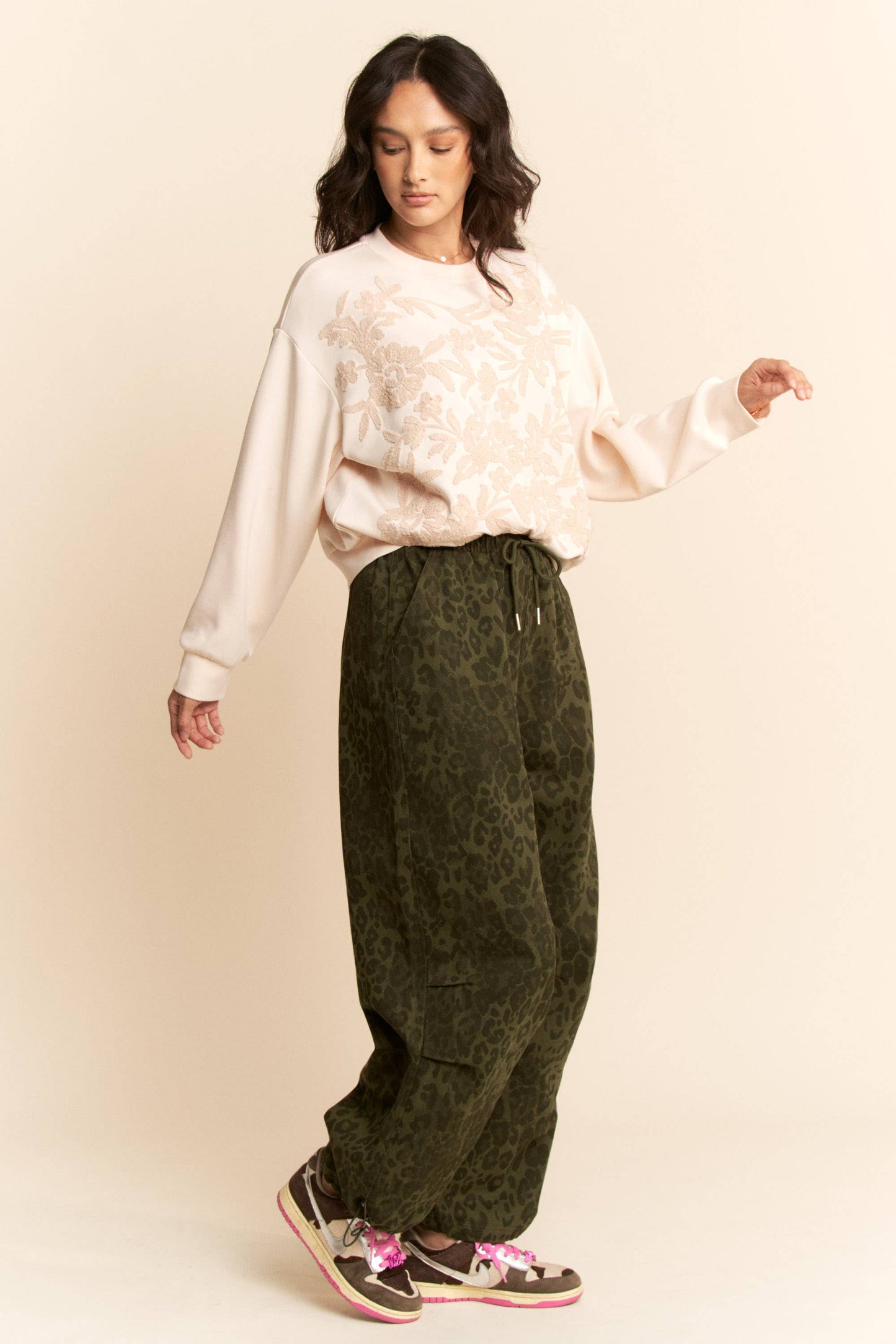 Floral Embroidered Sweatshirt
