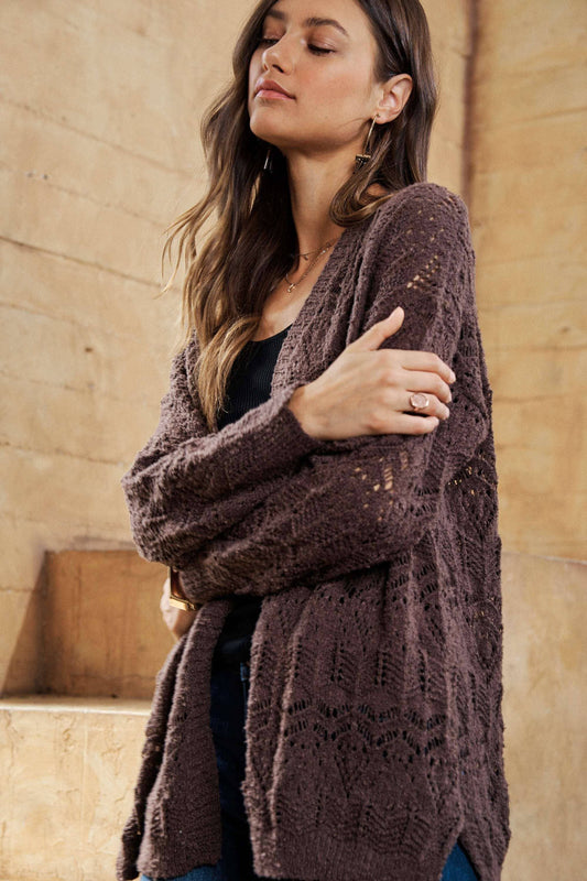 Chocolate Brown Soft Cardigan