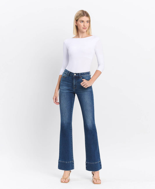 HIGH RISE TROUSER HEM BOOTCUT JEANS T6641