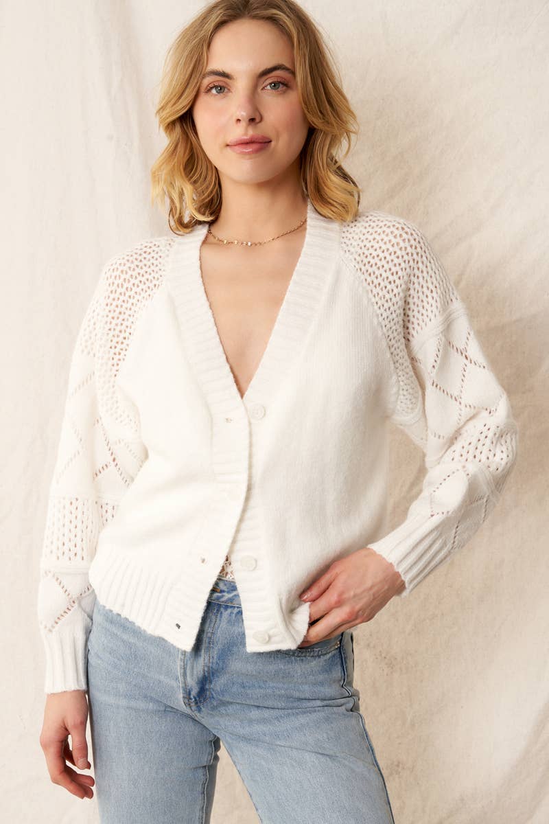 Mallory V-Neck Button Down Sweater Cardigan