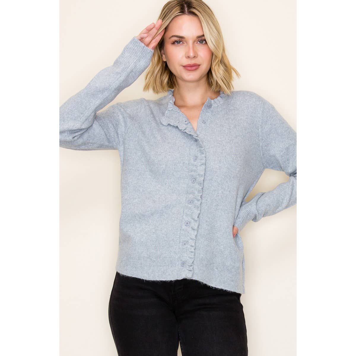 Ruffle Cardigan