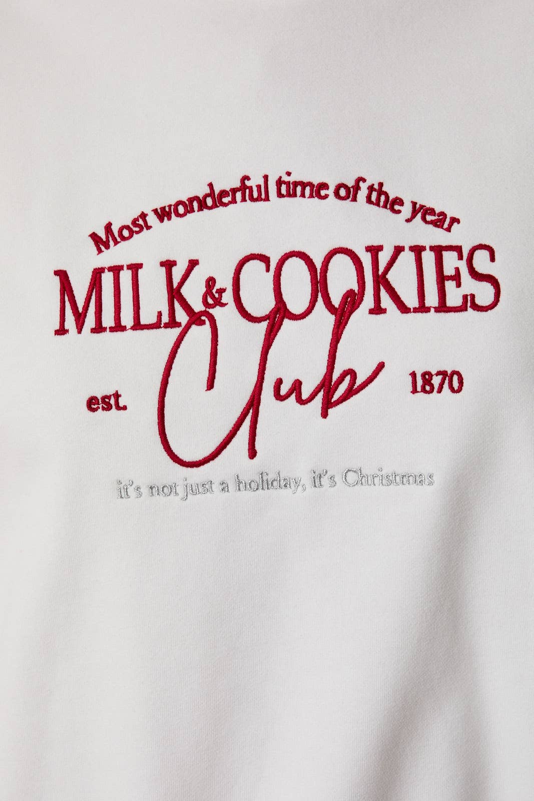 Milk and Cookies Embroidered Sweatshirt