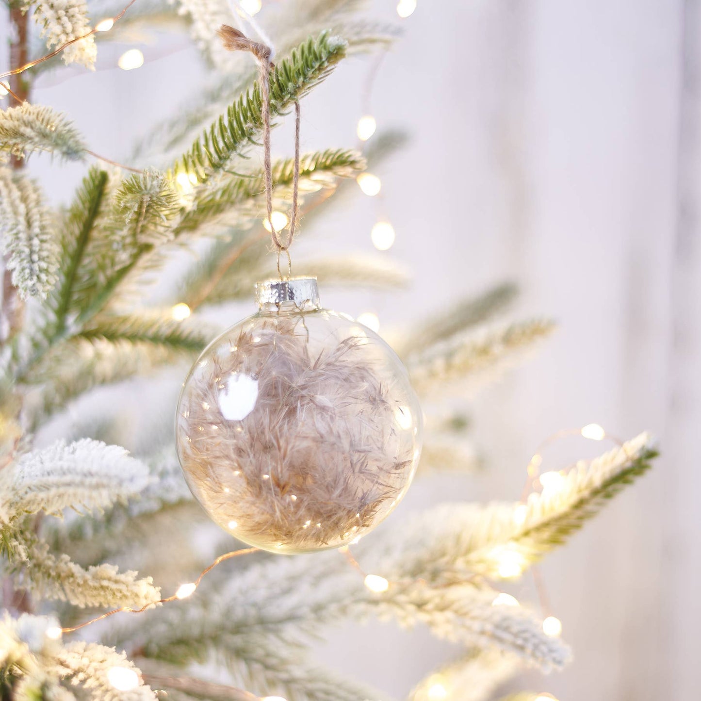 Glass Pampas Grass Ornament