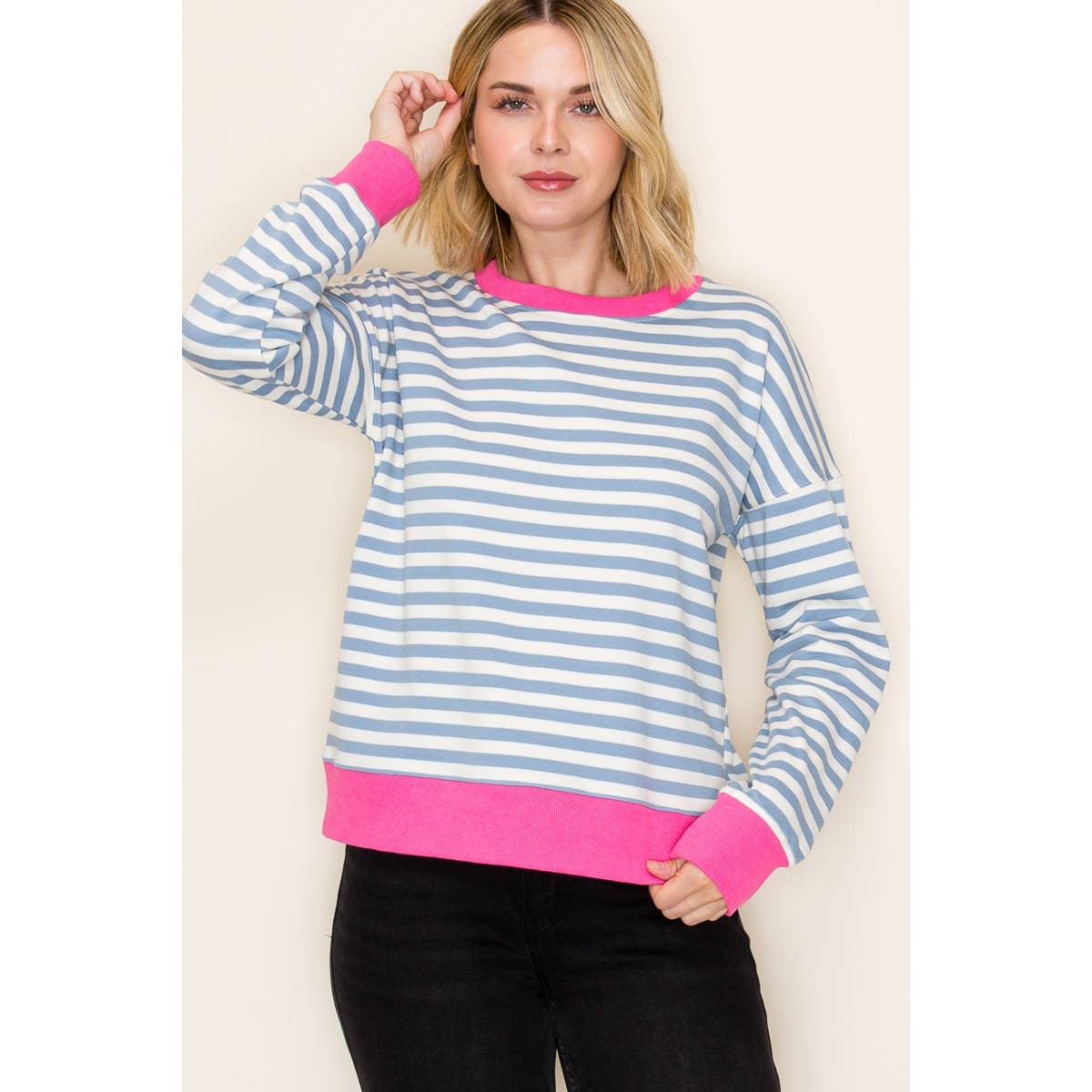STRIPED SWEATSHIRT
