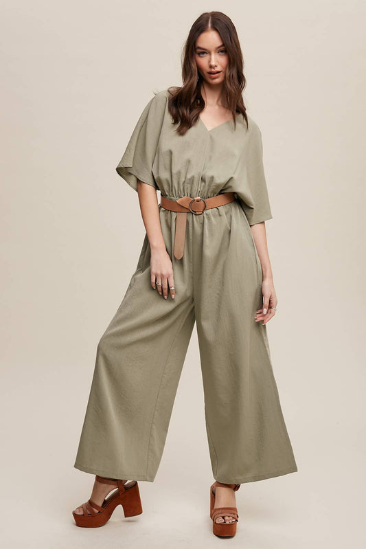 Relaxed Fit Wide-Leg Jumpsuit