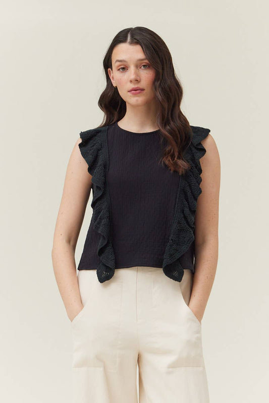 Charlotte Crochet Trim Top - NYC