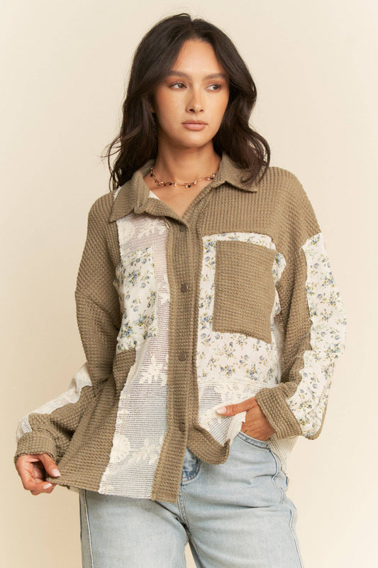 Thermal Lace Boho Shacket