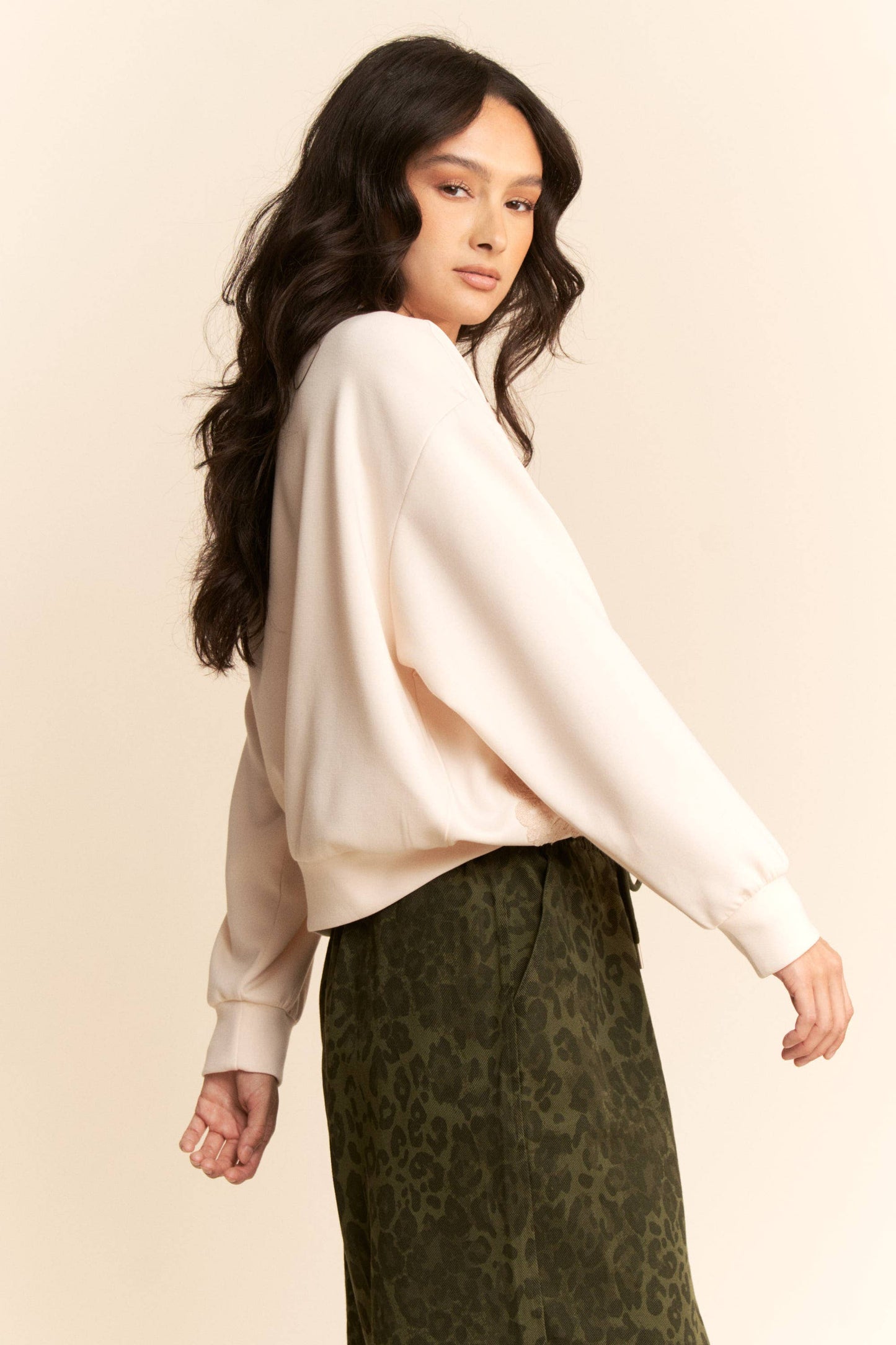 Floral Embroidered Sweatshirt