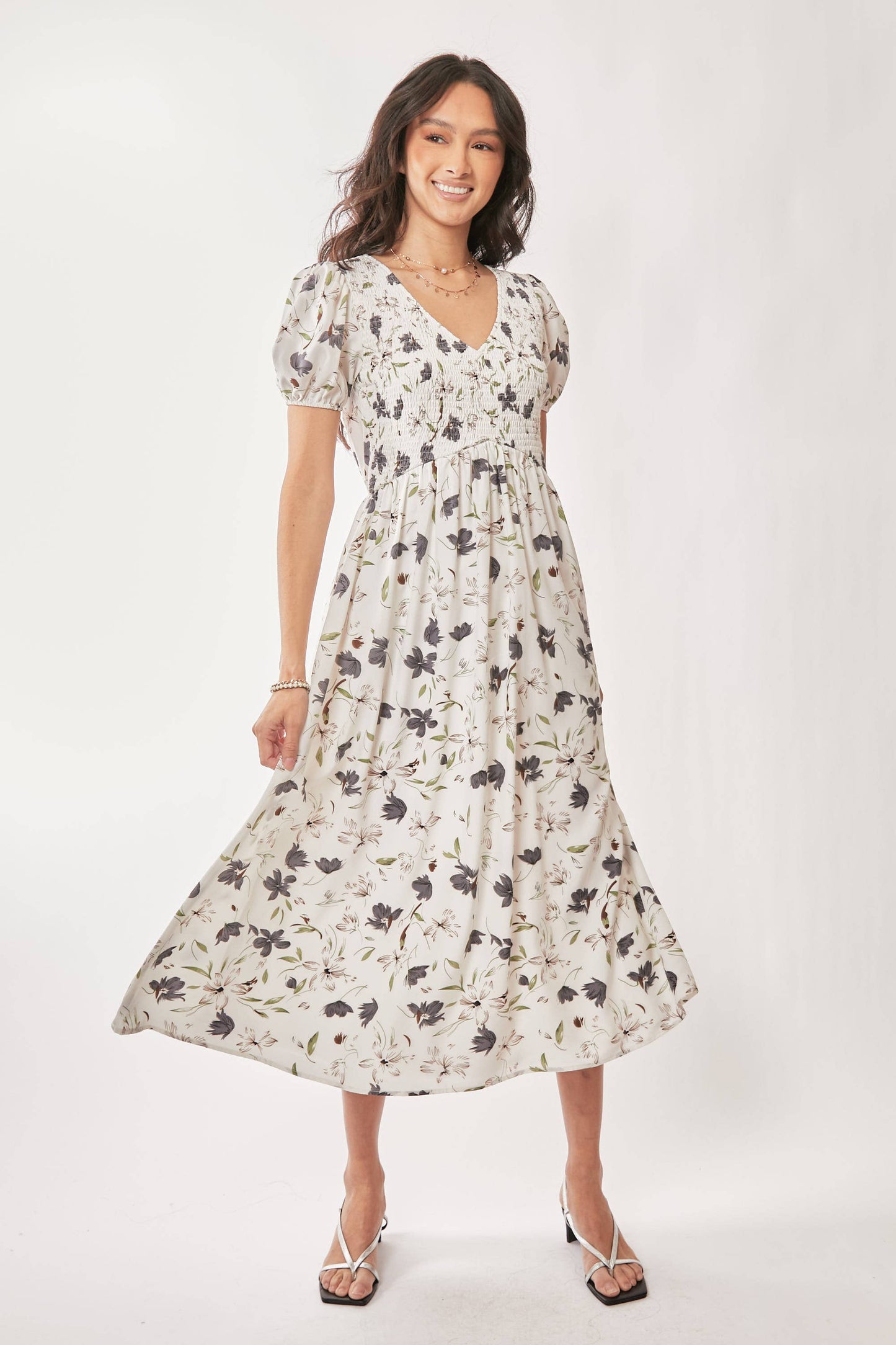 Sasha Floral Midi Dress