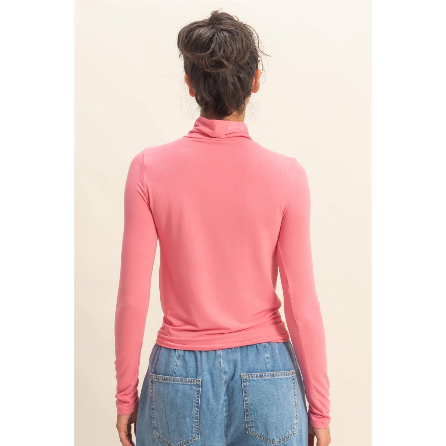 Turtleneck Long Sleeve Fitted Top